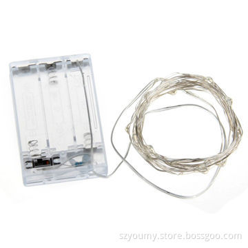LED-Battery Copper Wire String Lights, 5m 50Leds Christmas Holiday Wedding Party Use